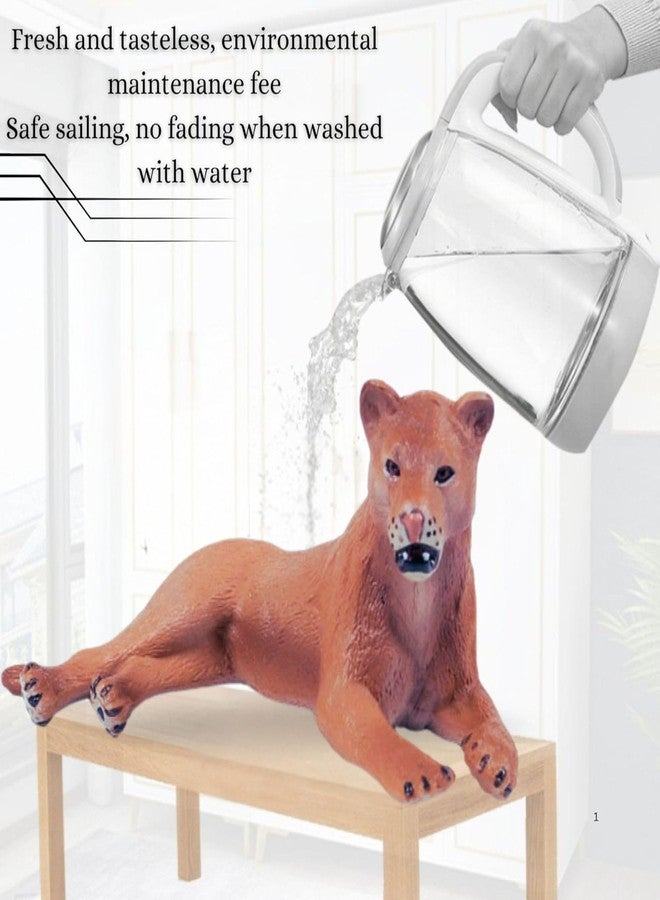 Mallexo لعبة مجسم أسد واقعي من ماليكسو للحياة البرية للأطفال، أسود جبلية برية أفريقية مصغرة، مجموعة ألعاب تعليمية وتدريبية للبنات والأولاد، أفضل هدية عيد ميلاد (قطعة واحدة) - Image 5